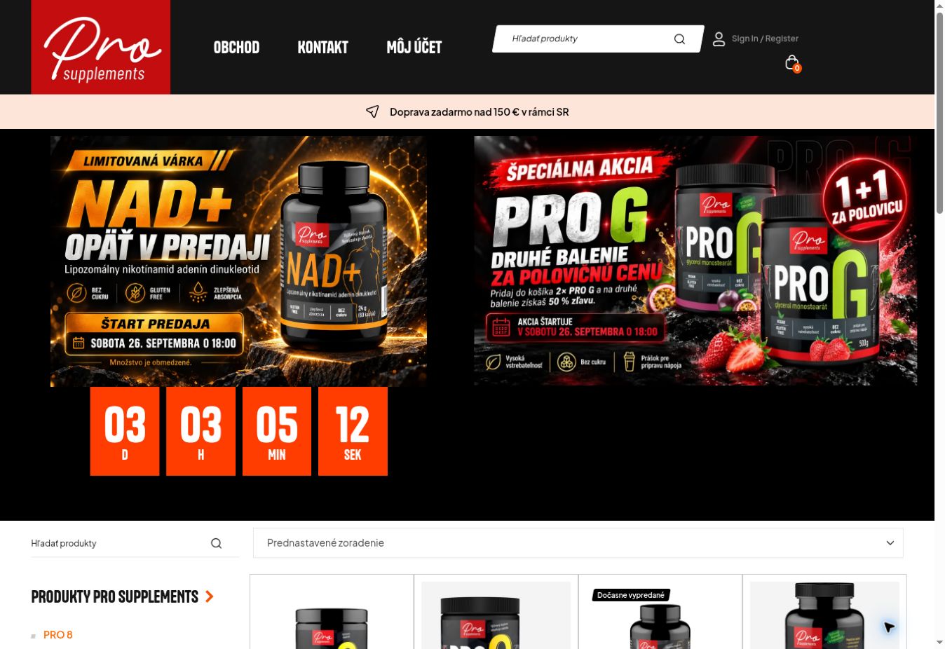 Ukážka realizácie ProSupplements